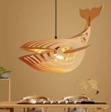 Load image into Gallery viewer, Baleine wood chandelier