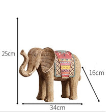 Load image into Gallery viewer, Elephant rattan ornaments