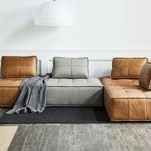 Load image into Gallery viewer, Square cube leather sofa