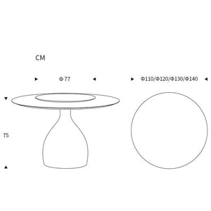 Ina glass lazy Susan table