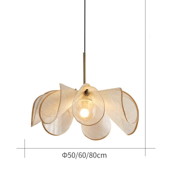 Jeta flower rattan chandelier