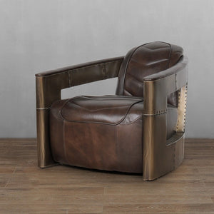 Hunter leather armchair