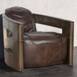 Hunter leather armchair