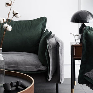 RUOMU dark green sofa