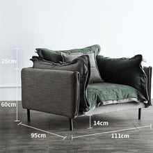 Load image into Gallery viewer, RUOMU dark green sofa
