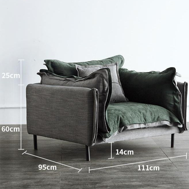 RUOMU dark green sofa