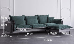 RUOMU dark green sofa