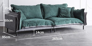 RUOMU dark green sofa