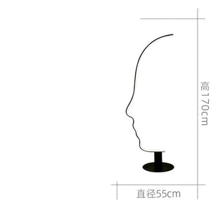 Face shape floor lamp