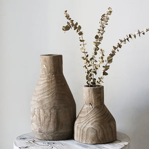 Hudson wood vase