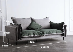 RUOMU dark green sofa