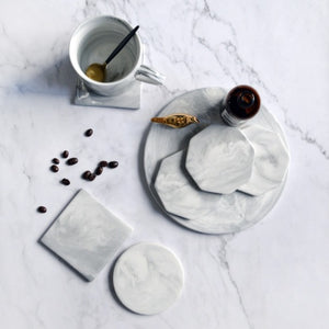 Marble coaster set 4