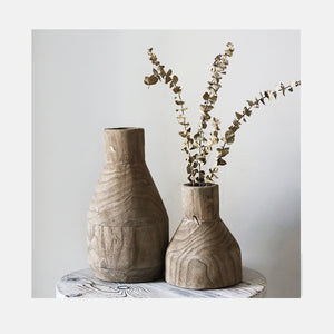 Hudson wood vase